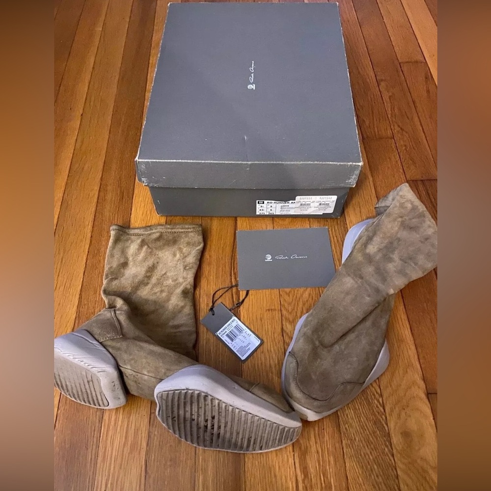 rick owens x adidas runner stretch boot US 9.5 FW15 SPHINX WHEAT VICIOUS